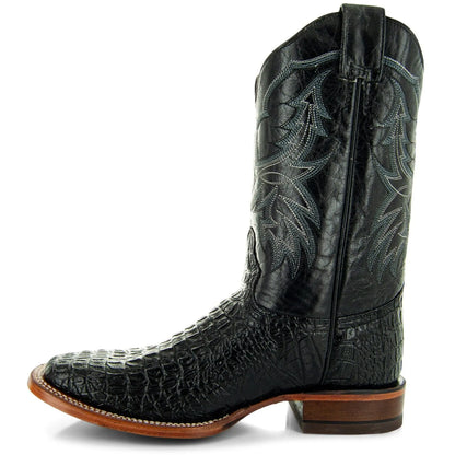 Black Caiman Belly Print Men's Cowboy Boots H4001 Soto Boots