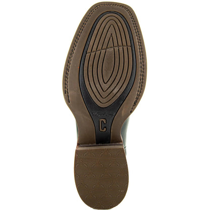 Black Square Toe Leather Cowboy Boots H4002 Soto Boots