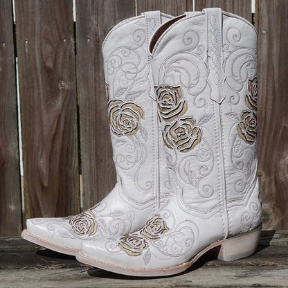 White Rose Inlayed Women's Cowgirl Boots (M50032) Soto Boots