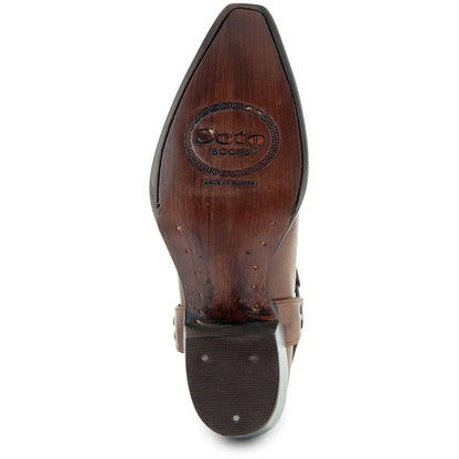 Women's Harness Boots | Brown Leather Harness Boots (M50039) Soto Boots