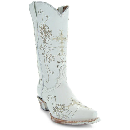 White Rhinestone Cowgirl Boots (Wedding Cowgirl Boots) - Get it from Bo