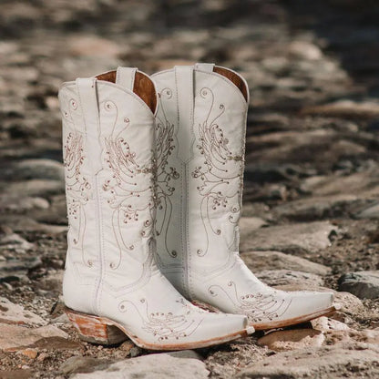 White Rhinestone Cowgirl Boots (Wedding Cowgirl Boots) - Get it from Bo