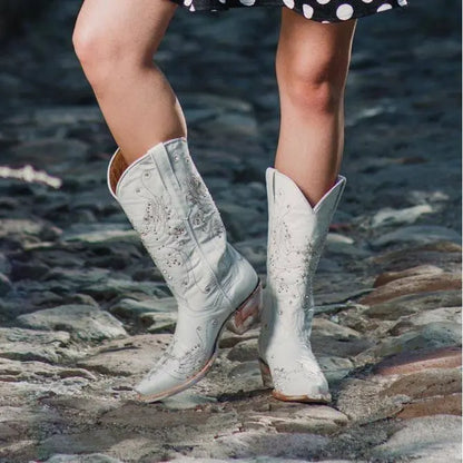 White Rhinestone Cowgirl Boots (Wedding Cowgirl Boots) - Get it from Bo