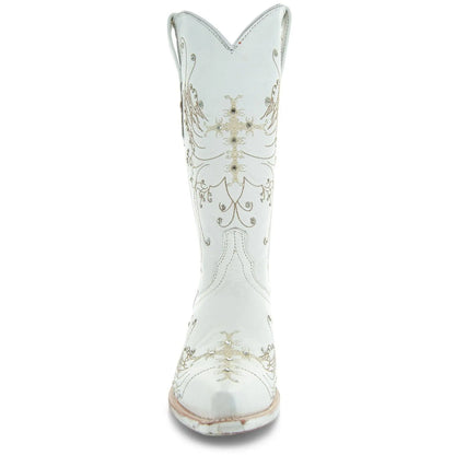 White Rhinestone Cowgirl Boots (Wedding Cowgirl Boots) - Get it from Bo