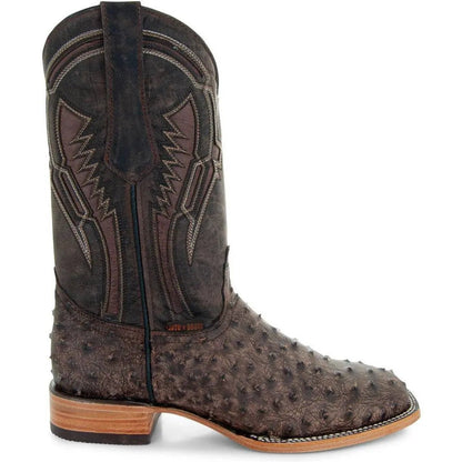 Soto Boots Mens Out of the Wild Brown Ostrich Print Boots H50031 - Get it from Bo