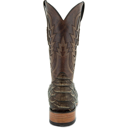 Soto Boots Mens Tan Python Print Boots H50032 - Get it from Bo