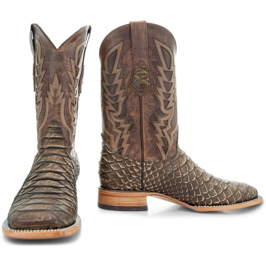 Soto Boots Mens Tan Python Print Boots H50032 - Get it from Bo
