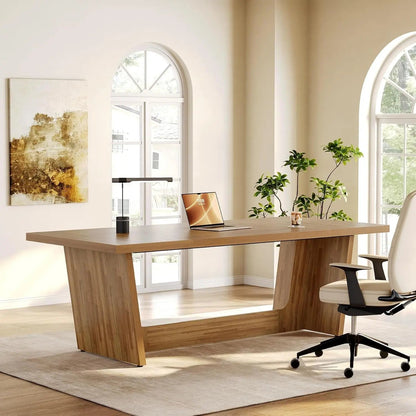 Spacious Wooden Executive Desk for Home Office Use - Get it from Bo