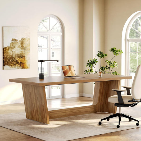 Spacious Wooden Executive Desk for Home Office Use ShipItFurniture