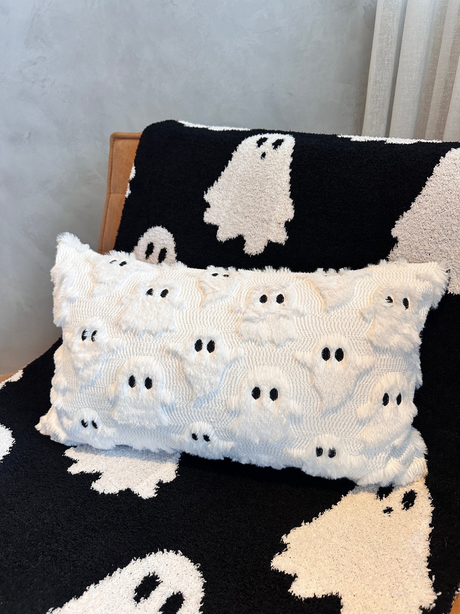 Spooky Ghost Lumbar Pillow Cover - Get it from Bo