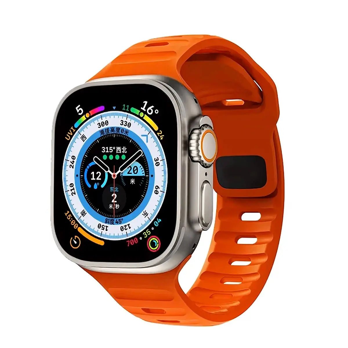 Sport Band Compatible with Apple Watch Bands 49/45/44/42/41/40 /38 Men Women Soft Silicone Band - Get it from Bo