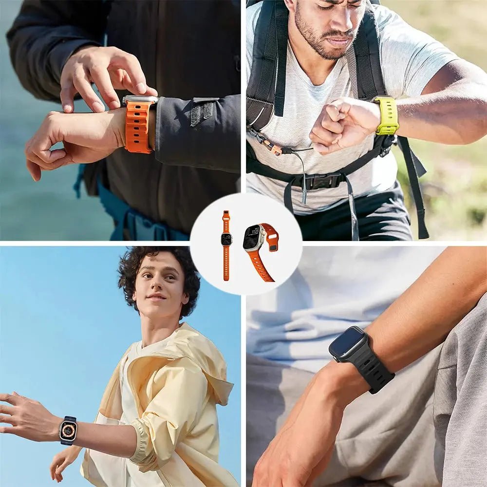 Sport Band Compatible with Apple Watch Bands 49/45/44/42/41/40 /38 Men Women Soft Silicone Band - Get it from Bo