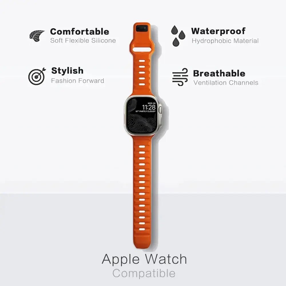Sport Band Compatible with Apple Watch Bands 49/45/44/42/41/40 /38 Men Women Soft Silicone Band - Get it from Bo