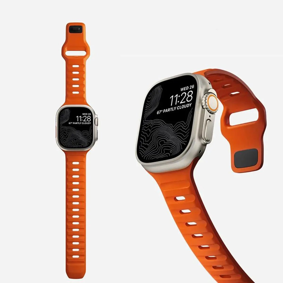 Sport Band Compatible with Apple Watch Bands 49/45/44/42/41/40 /38 Men Women Soft Silicone Band - Get it from Bo