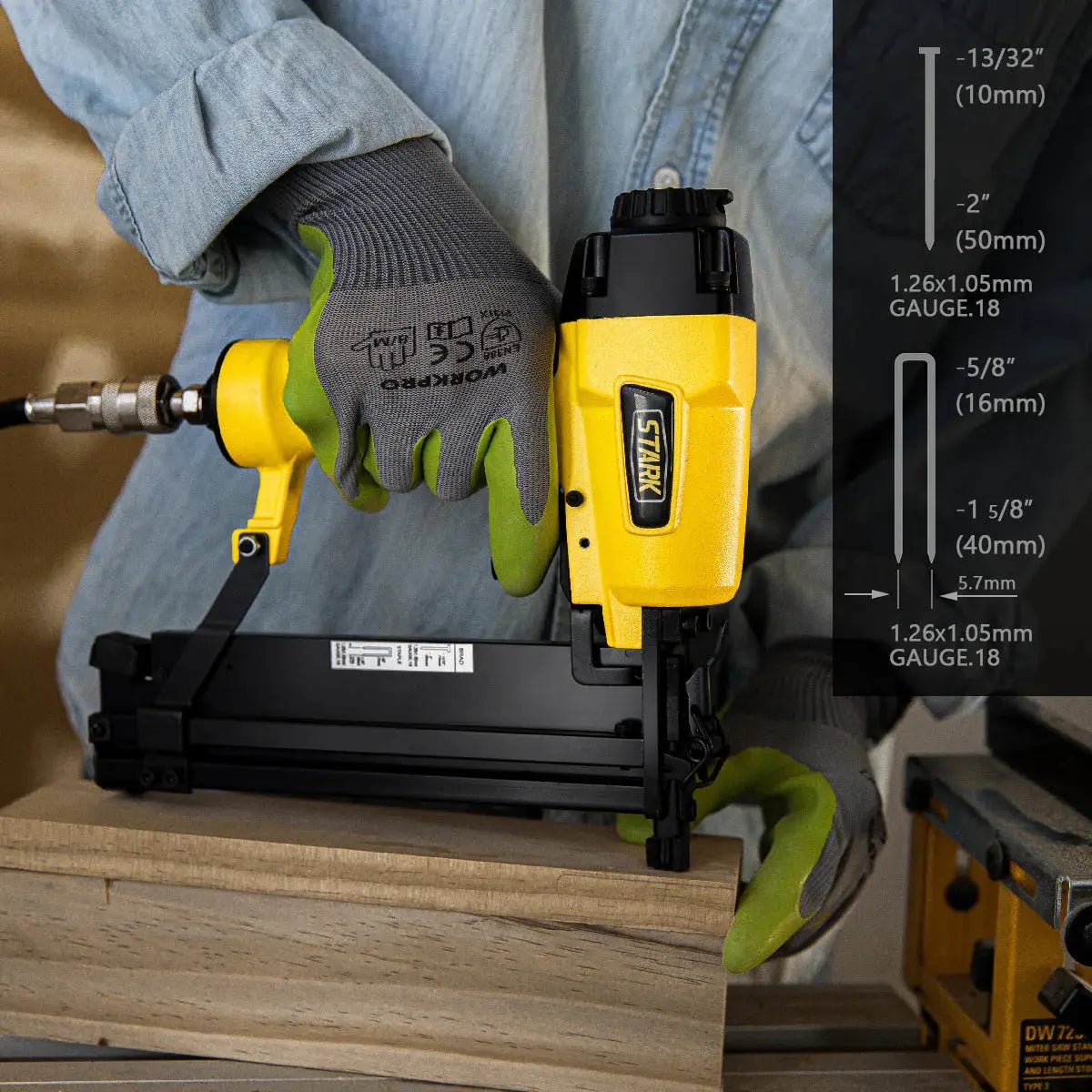 Stark USA 6 Gal. Air Compressor Include Brad Nailer Straight Nail Gun Staple - Get it from Bo