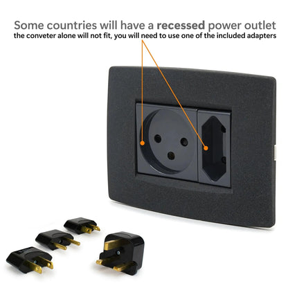 Step-down Travel Voltage Converter and Adapter Kit with Pouch - Get it from Bo