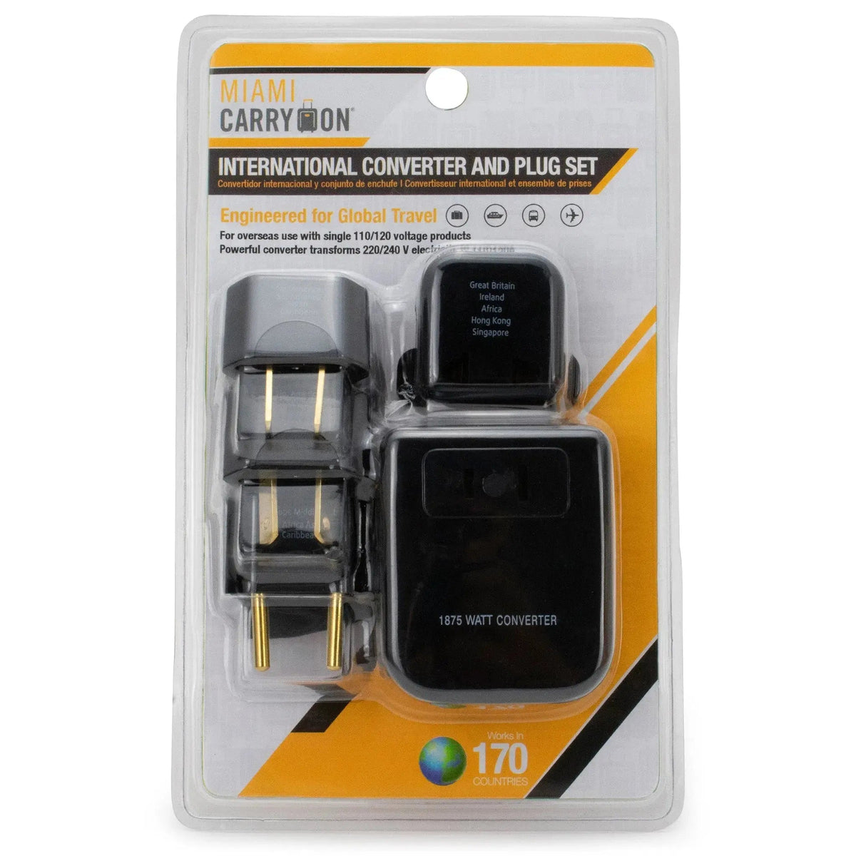 Step-down Travel Voltage Converter and Adapter Kit with Pouch - Get it from Bo