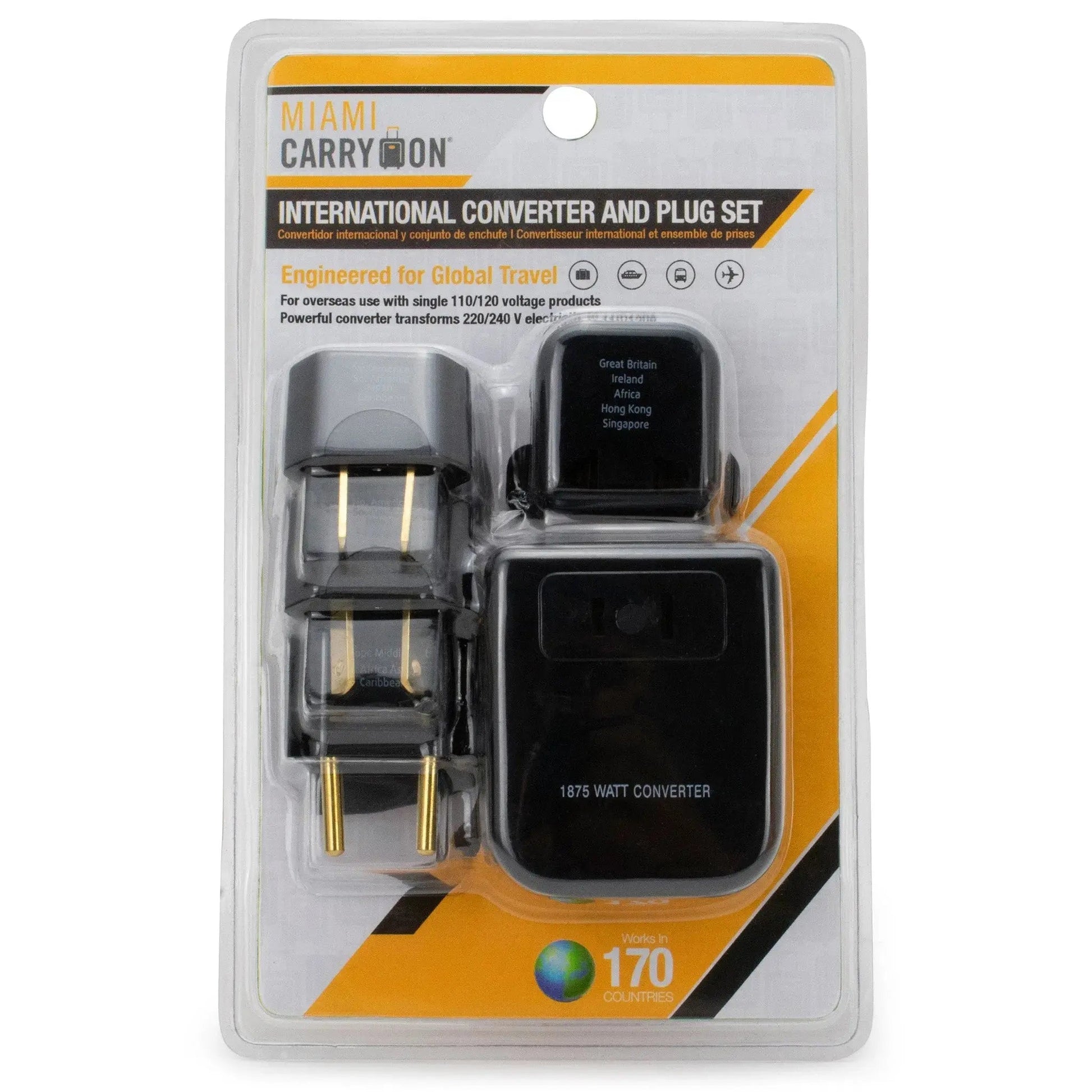 Step-down Travel Voltage Converter and Adapter Kit with Pouch - Get it from Bo