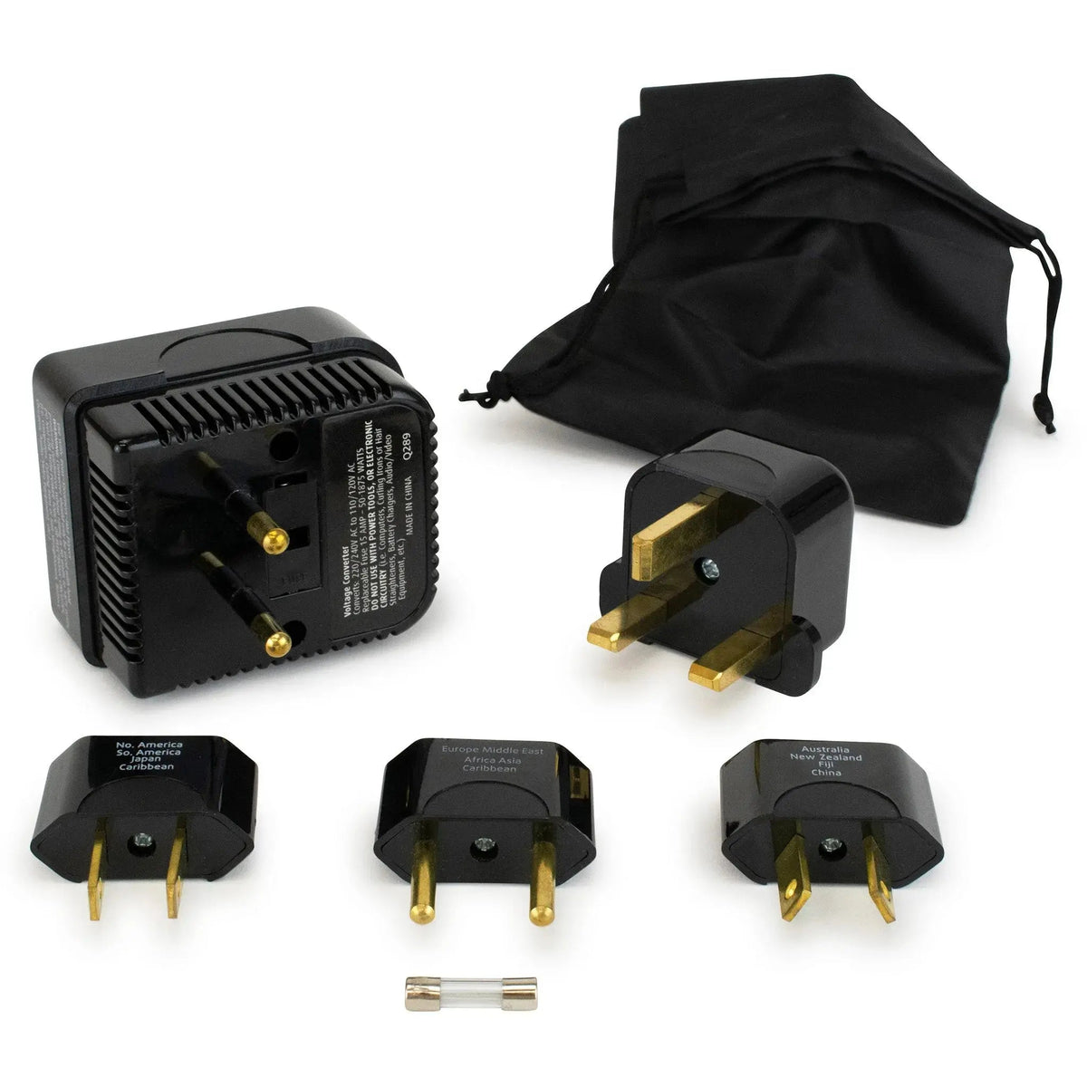 Step-down Travel Voltage Converter and Adapter Kit with Pouch - Get it from Bo