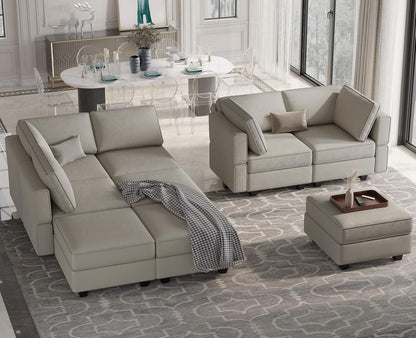 Stylish Modular Sectional Sofa with Reversible Chaise ShipItFurniture