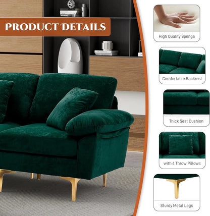 Stylish U Shaped Sectional Sofa Couch with Ottoman - Get it from Bo