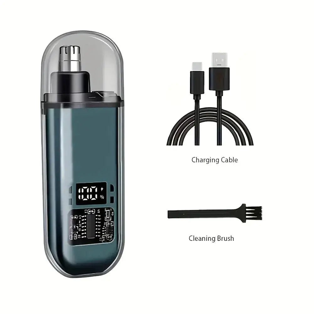 Suitable for men, USB charging nose and ear hair trimmer portable electric nose hair clipper, mini compact design, quick chargin - Get it from Bo