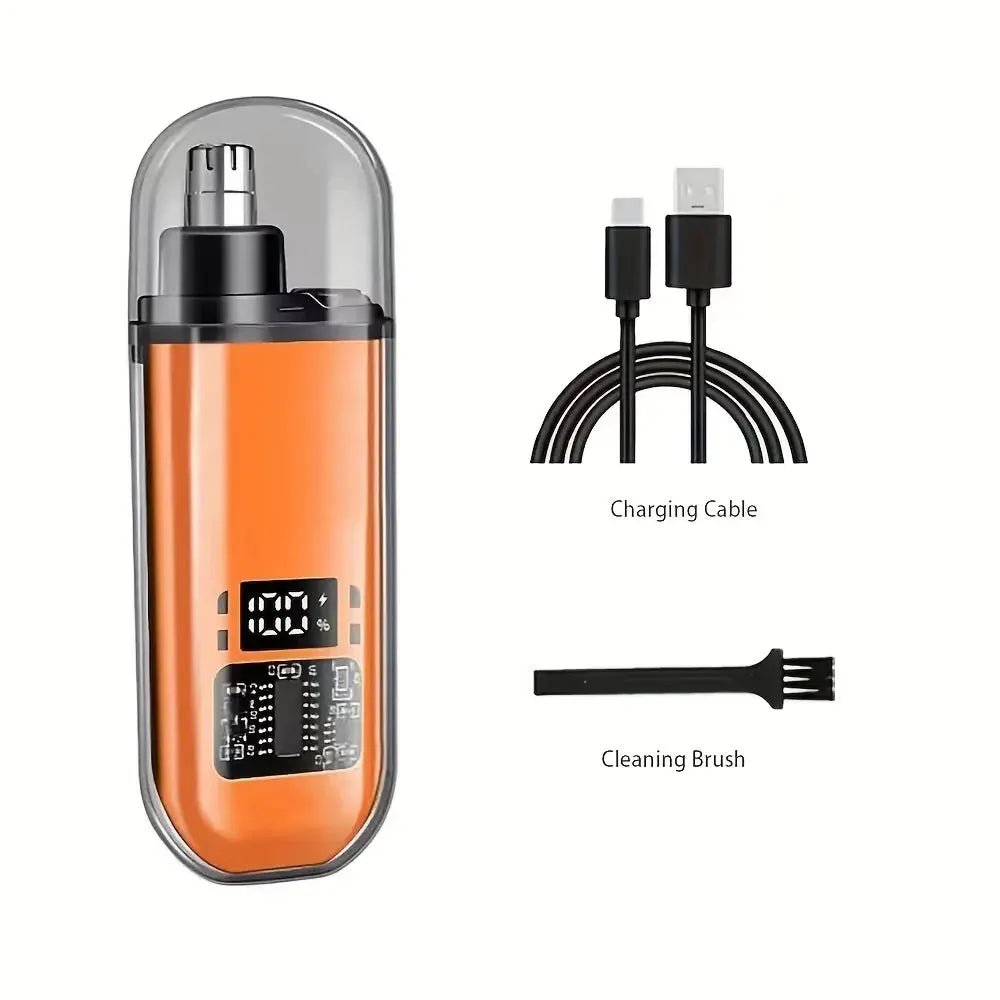 Suitable for men, USB charging nose and ear hair trimmer portable electric nose hair clipper, mini compact design, quick chargin - Get it from Bo
