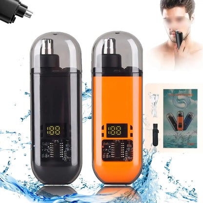 Suitable for men, USB charging nose and ear hair trimmer portable electric nose hair clipper, mini compact design, quick chargin - Get it from Bo