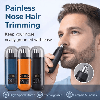 Suitable for men, USB charging nose and ear hair trimmer portable electric nose hair clipper, mini compact design, quick chargin - Get it from Bo