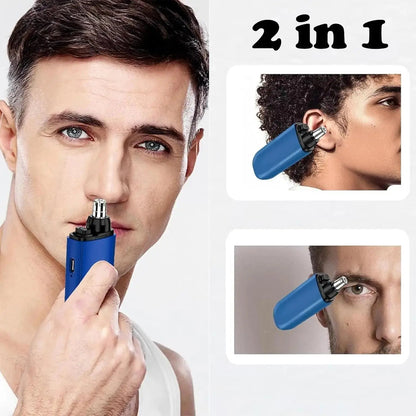 Suitable for men, USB charging nose and ear hair trimmer portable electric nose hair clipper, mini compact design, quick chargin - Get it from Bo