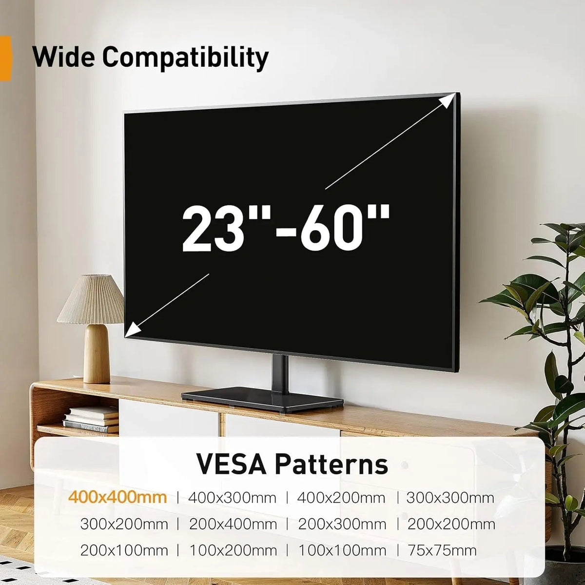 Tabletop TV Stand 23 to 60 Inches Height Adjustable - Get it from Bo