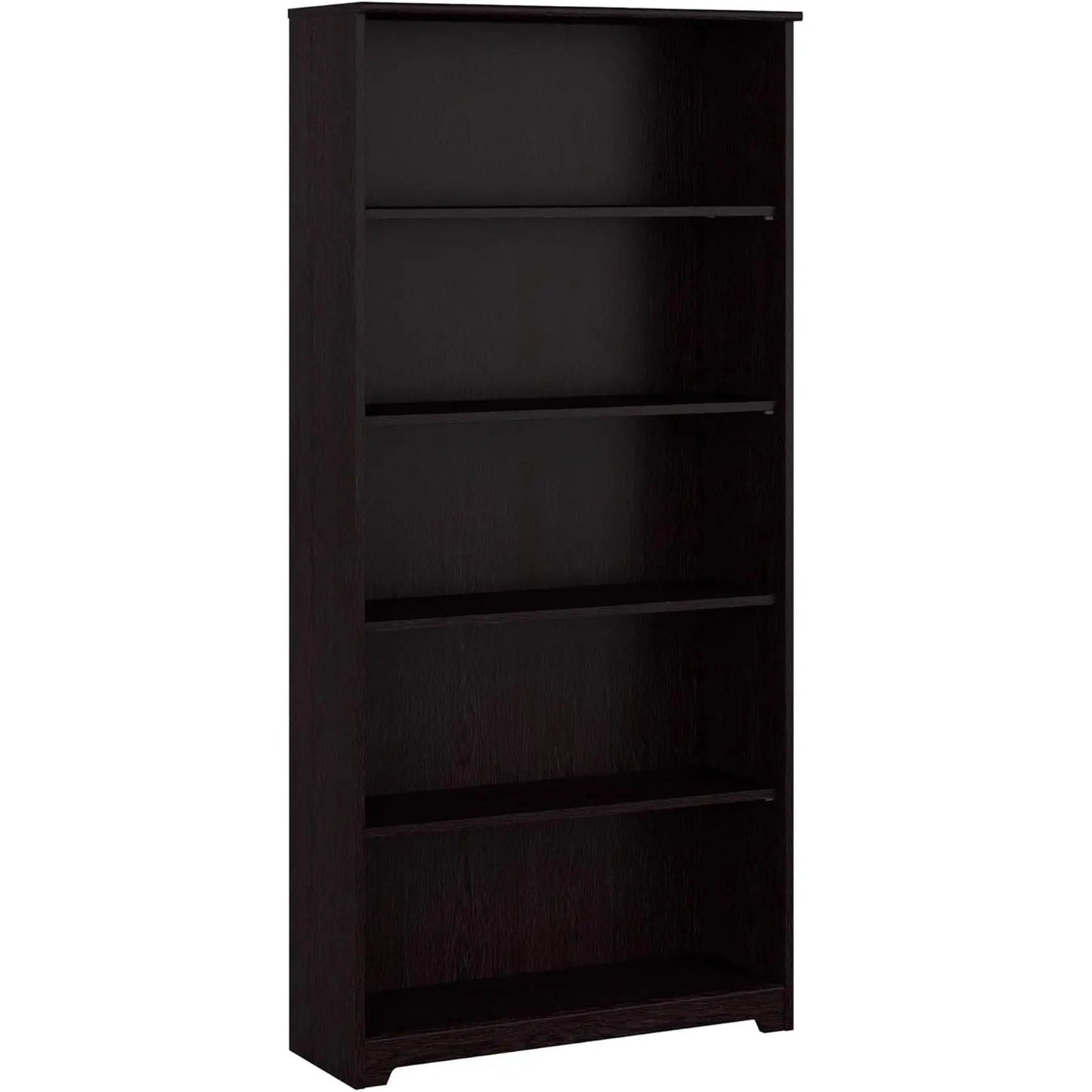 Tall Five Shelf Bookcase Espresso Oak For Living Room - Get it from Bo
