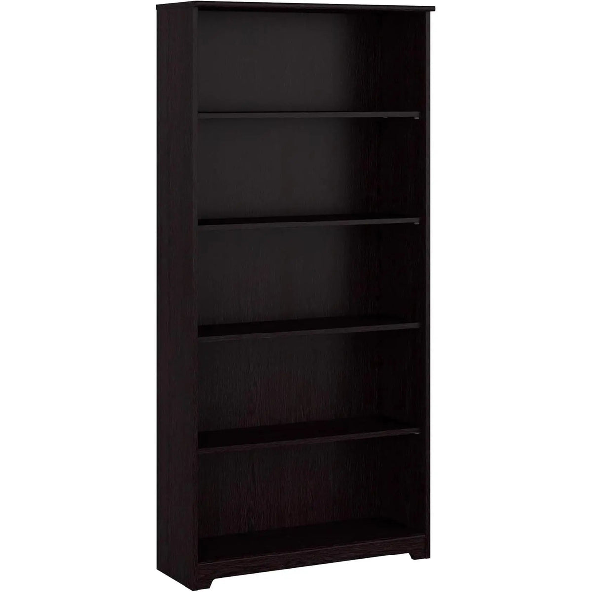 Tall Five Shelf Bookcase Espresso Oak For Living Room - Get it from Bo