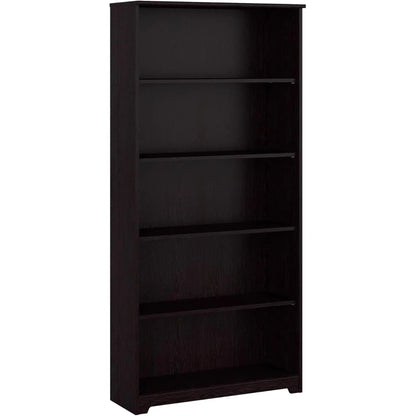 Tall Five Shelf Bookcase Espresso Oak For Living Room - Get it from Bo