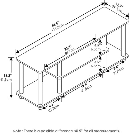 Three-Tier TV Stand Up To 50-Inch TV Tool-Free Assembly - Get it from Bo