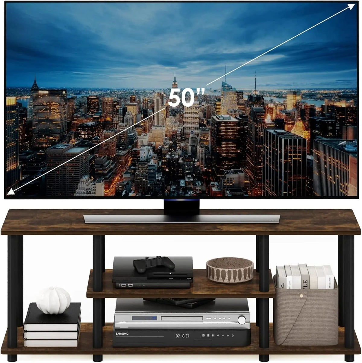 Three-Tier TV Stand Up To 50-Inch TV Tool-Free Assembly - Get it from Bo