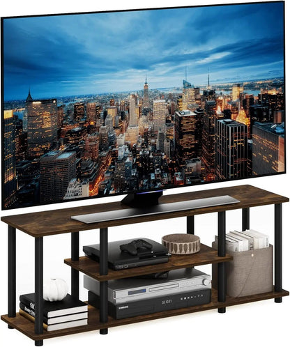 Three-Tier TV Stand Up To 50-Inch TV Tool-Free Assembly - Get it from Bo