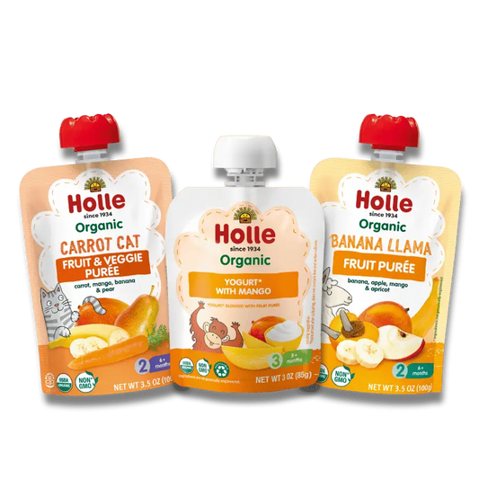 Tropical Bundle: Yogurt with Mango, Carrot Cat, Banana Llama Holle USA