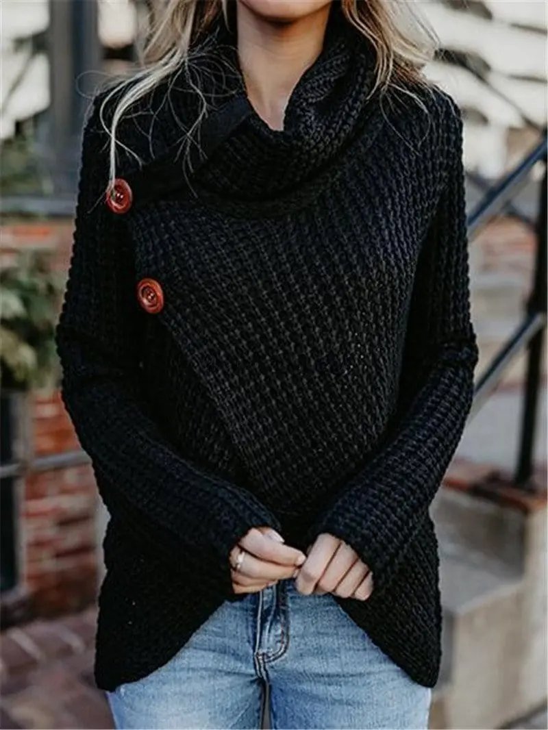 Tulip Hem Button Sweater | 3 Colors - Get it from Bo
