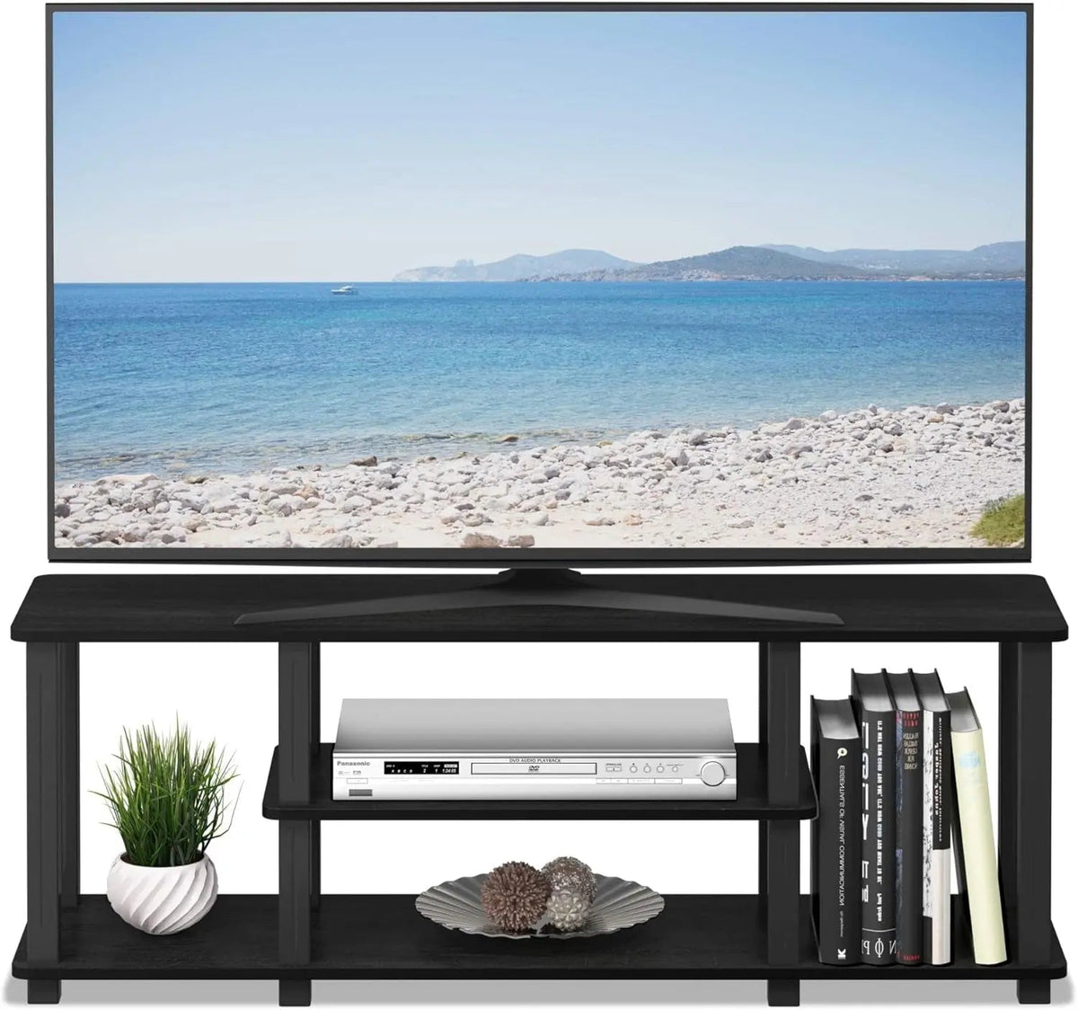 Turn-N-Tube 3-Tier TV Stand For 50-Inch TV Americano Black - Get it from Bo