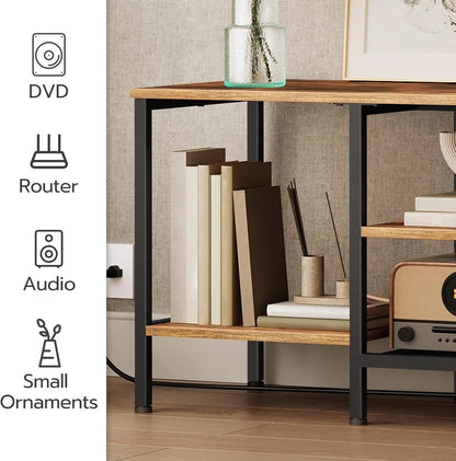 TV Stand With Power Outlets For 65 Inch TV Open Shelves - Get it from Bo