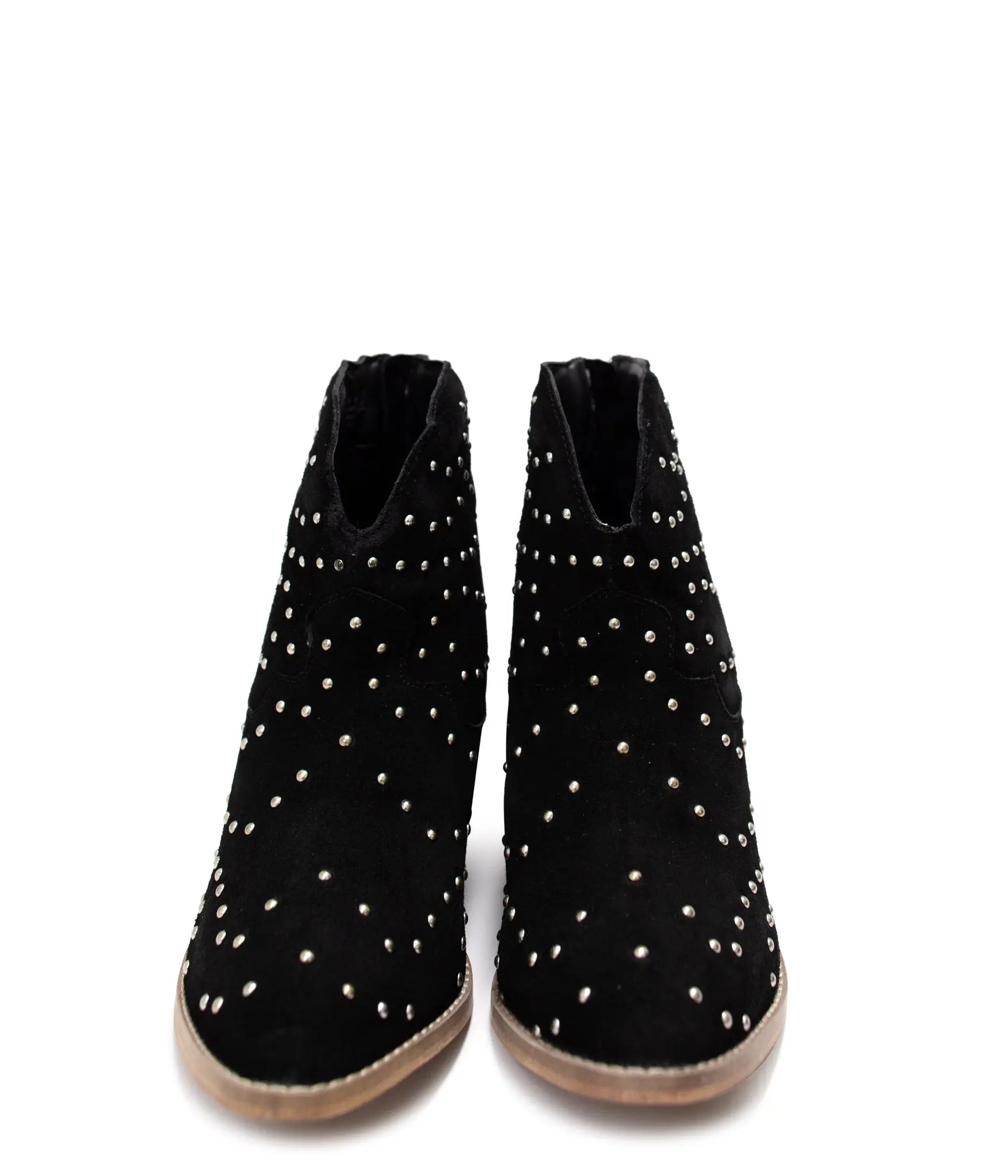 Twilight Studded Heeled Ankle Boot in Black Naughty Monkey