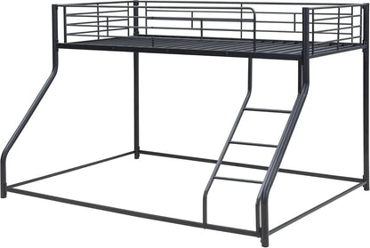 Twin over Queen Bunk Bed, Floor Bunk Bed, Heavy Duty Metal Bunk Bed Frame, Queen Bunk Bed for Adults, Adult Bunk Beds Heavy Duty, Twin XL Bunk Bed, Black - Get it from Bo