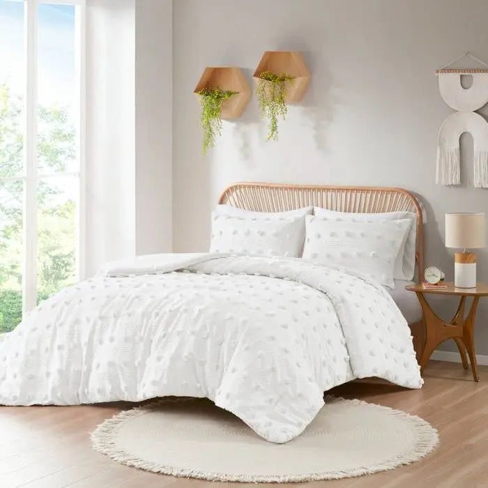Twin/Twin XL 2-Piece Ivory Pompom Microfiber Comforter Set - Get it from Bo