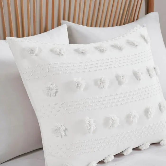 Twin/Twin XL 2-Piece Ivory Pompom Microfiber Comforter Set - Get it from Bo