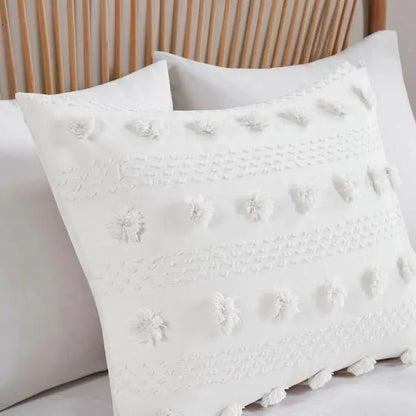 Twin/Twin XL 2-Piece Ivory Pompom Microfiber Comforter Set - Get it from Bo