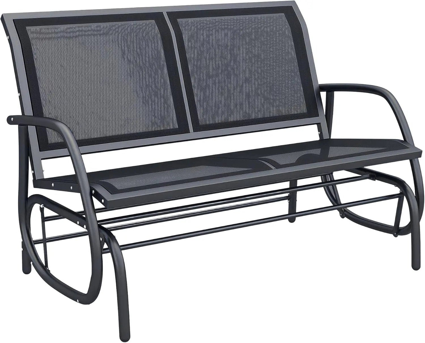 Two Person Outdoor Glider Bench with Steel Frame - Get it from Bo