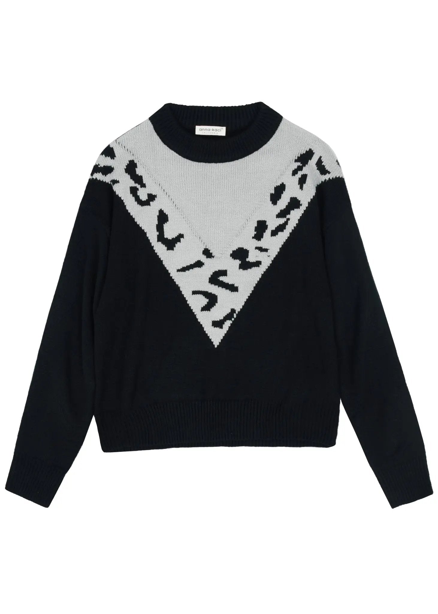Two Tone Cheetah Light Sweater - Get it from Bo