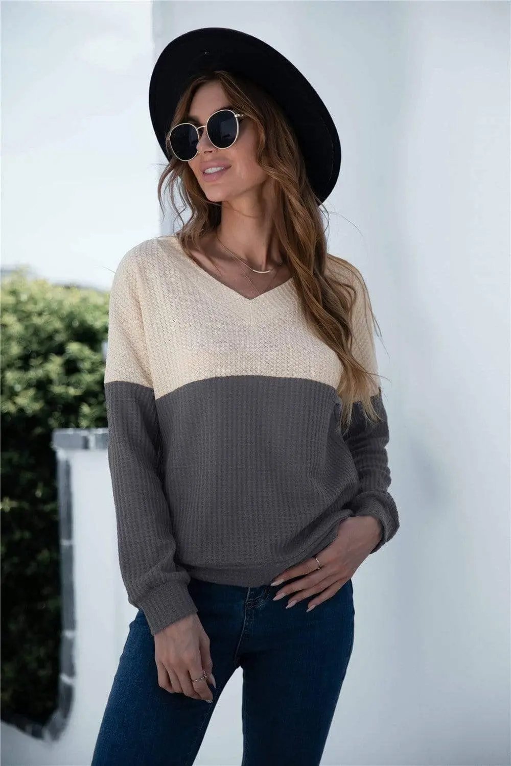 Two Tone Lux Sweater - Get it from Bo