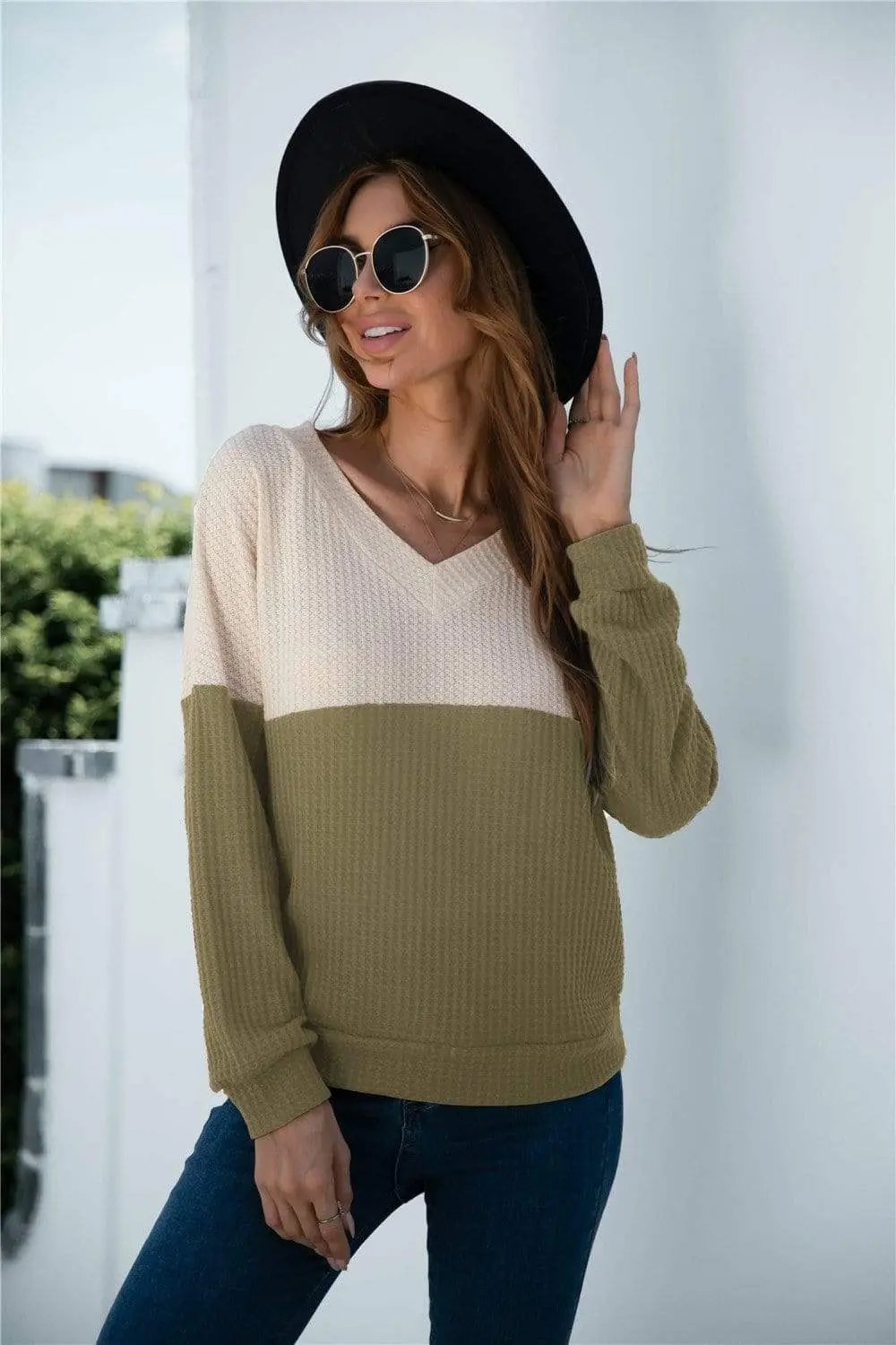 Two Tone Lux Sweater - Get it from Bo